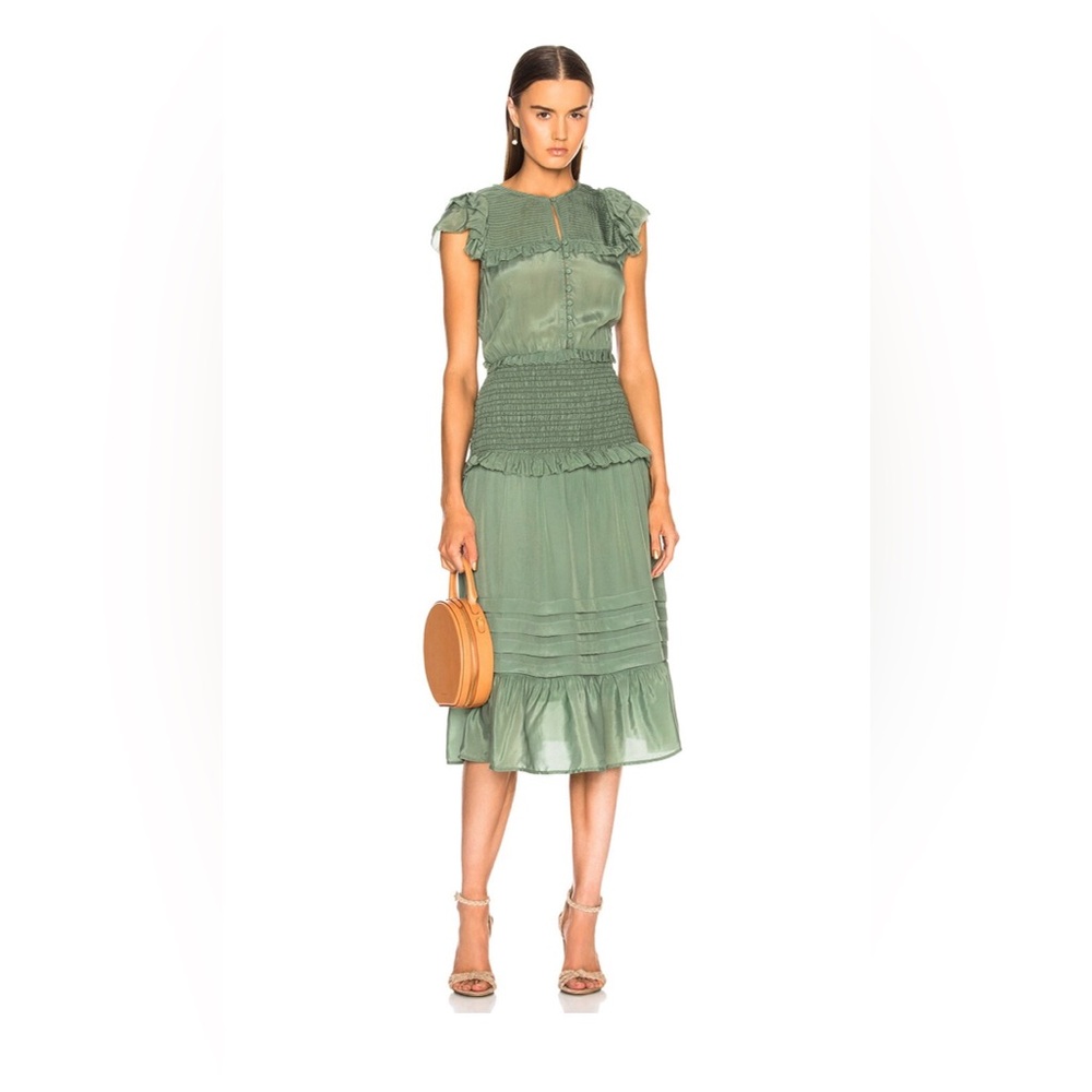 NWT Sea New York Cecile Smocked Maxi Dress- size 4